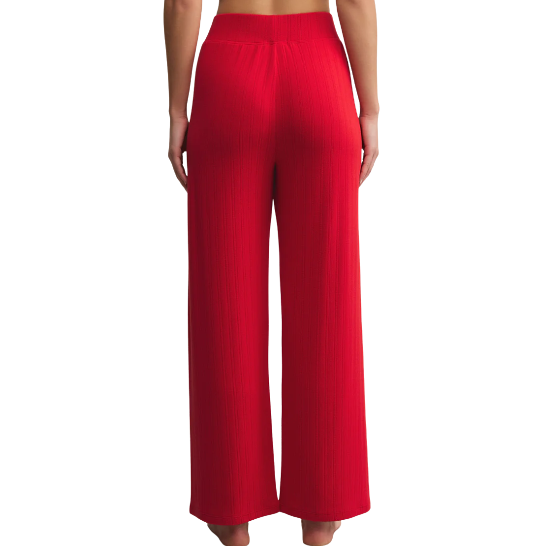 LUXE POINTELLE PANT FESTIVE RED