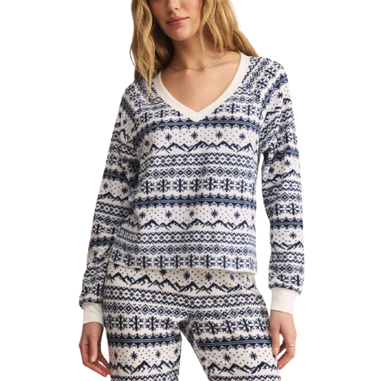 LONG SLEEVE SLOPES FAIRISLE TOP