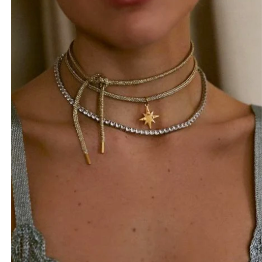 LUREX STAR COMPASS NECKLACE
