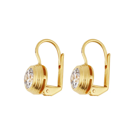 BEZEL DROP EARRING