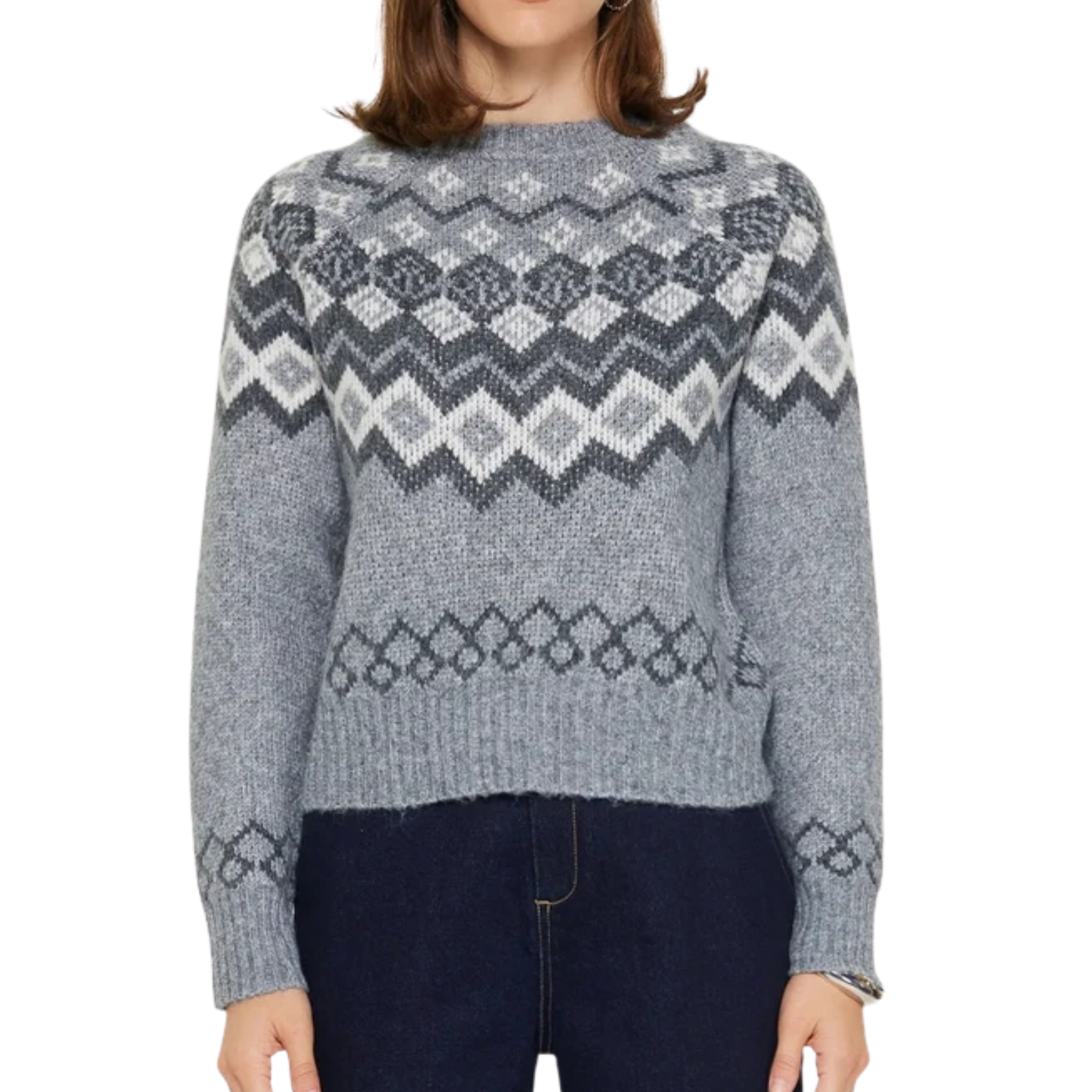 FAIR ISLE SWEATER GREY