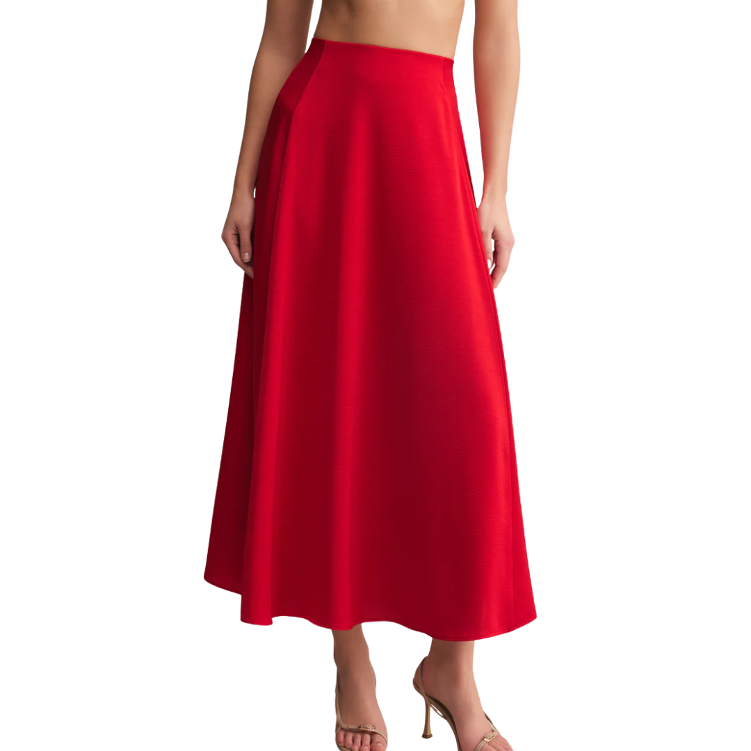 NORTHPOINTE MIDI SKIRT FESTIVE RED