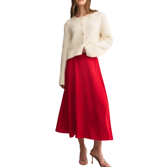 NORTHPOINTE MIDI SKIRT FESTIVE RED