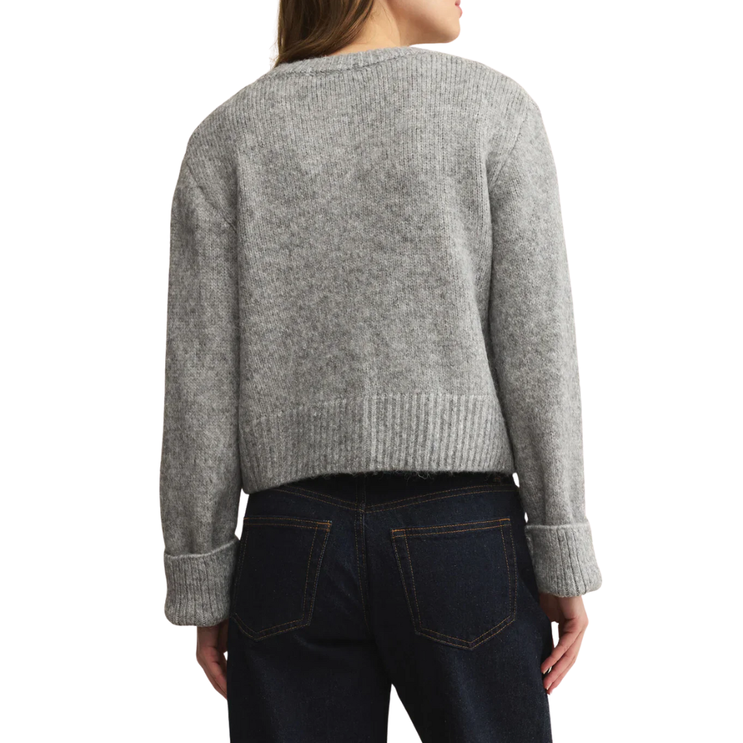 BREEN CARDIGAN CHARCOAL HEATHER