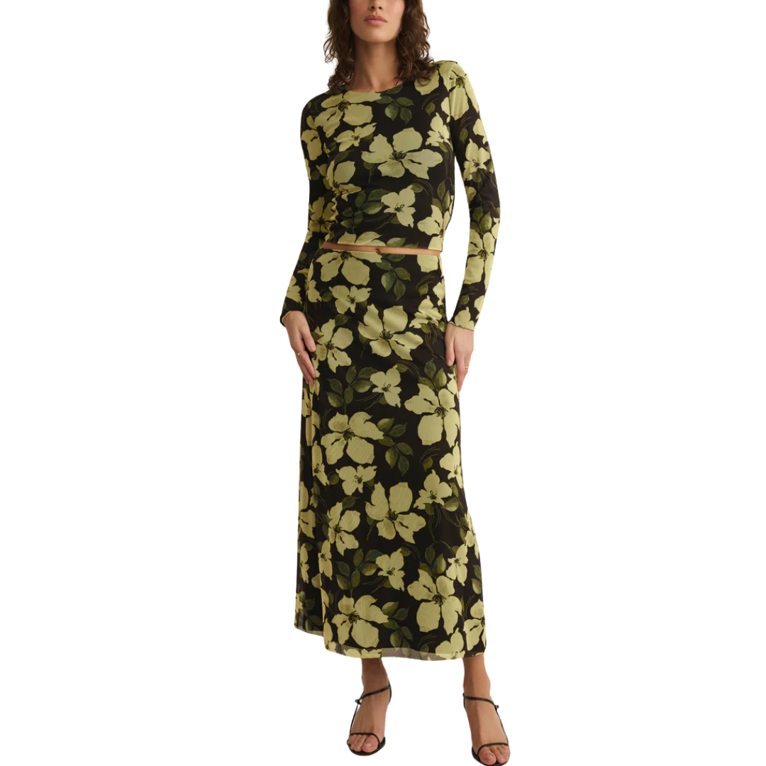 TAYSHA REN FLORAL MESH TOP