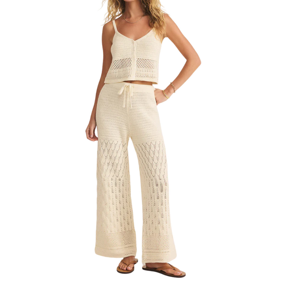 ADIA CROCHET PANT SANDSTONE