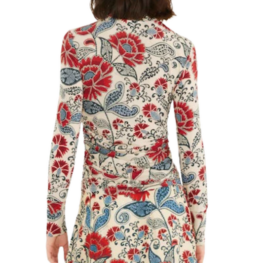 FRANCESCA SAND JERSEY BLOUSE