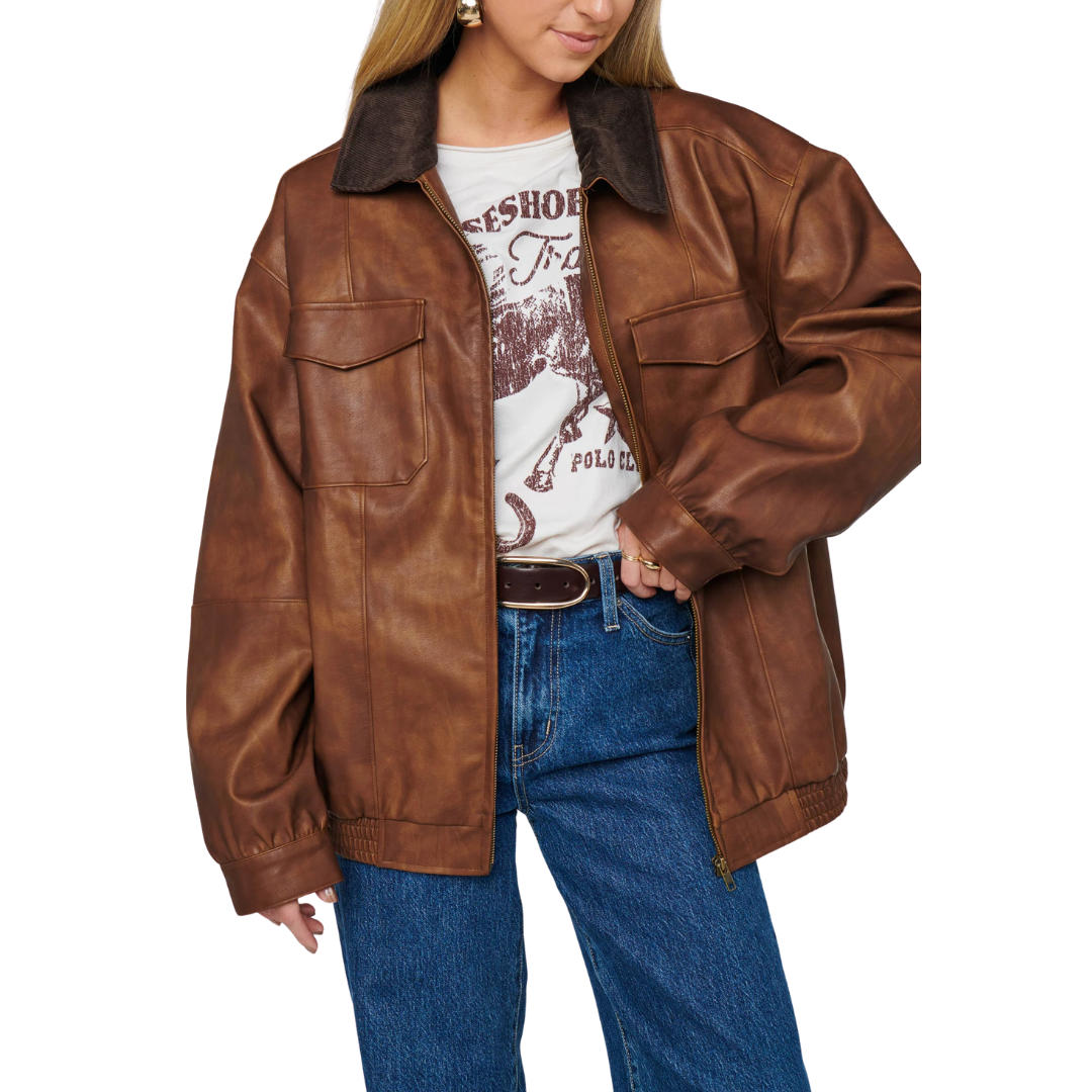 MAVERICK BOMBER JACKET CHESTNUT