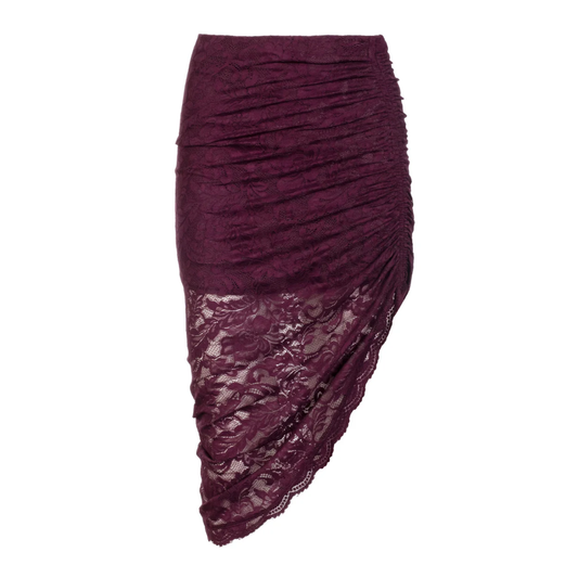 NELLA LACE SKIRT EGGPLANT