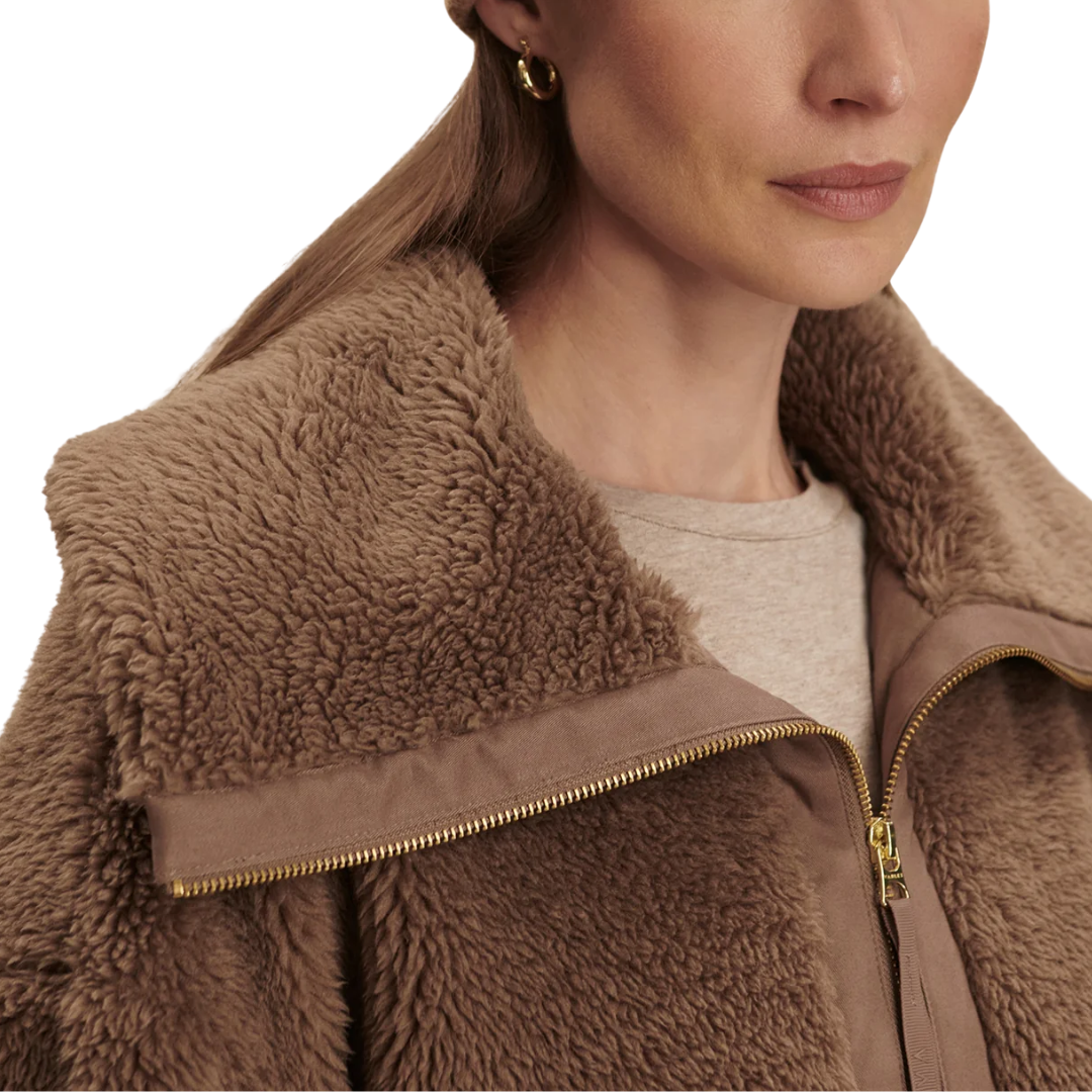 LOGAN SHERPA COAT ASH TAUPE