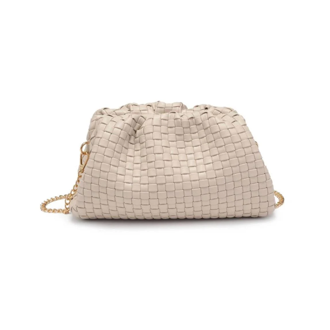 TATE WOVEN CLUTCH OATMILK