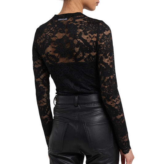 CLAYTON LACE TOP BLACK