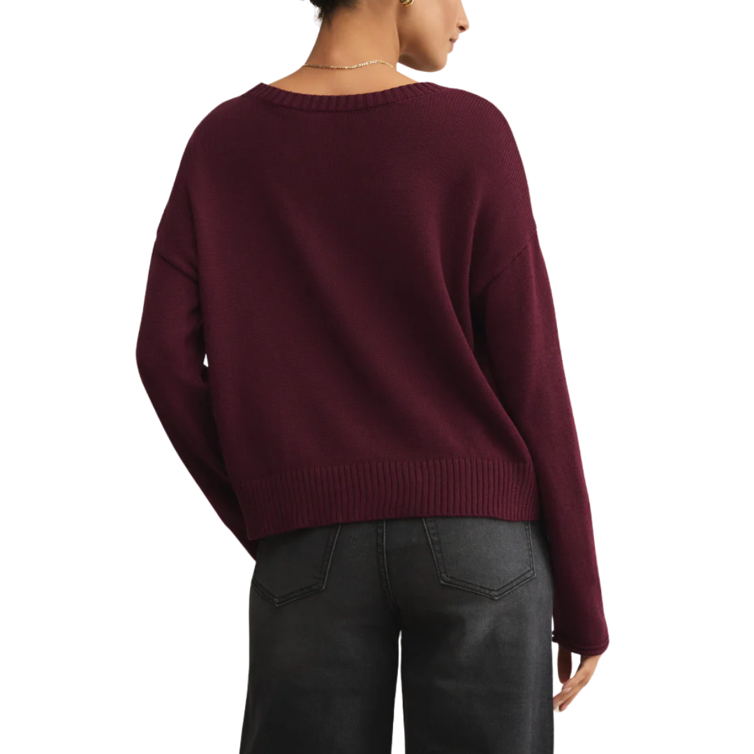 SIENNA MERRY SWEATER MERLOT