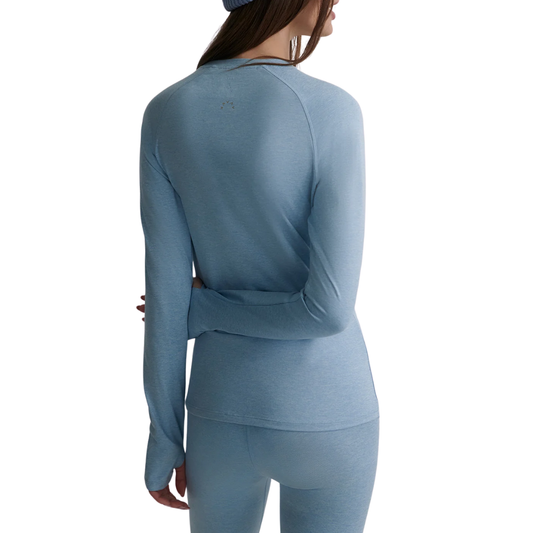 ALWAYS WARM CREW NECK TOP BLUE