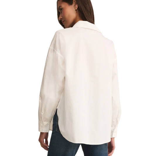 ELEVATED POPLIN SHIRT WHITE