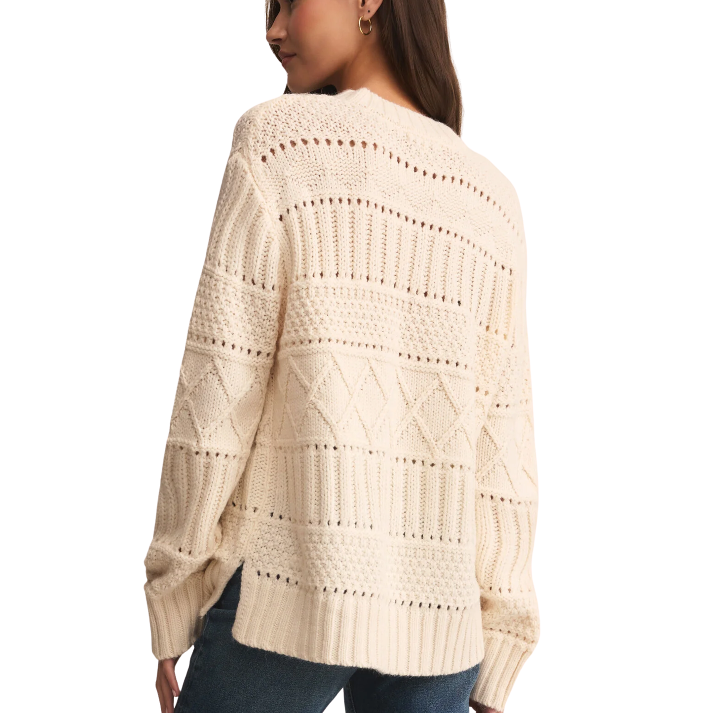 CENTO CABLE SWEATER WARM WHITE