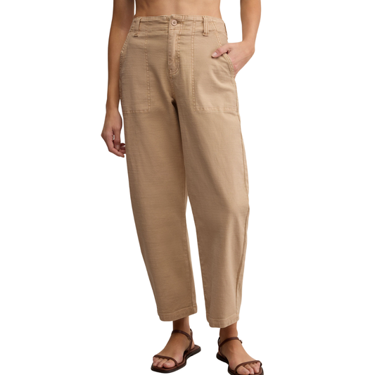 OLIVE TWILL PANTS BISCUIT
