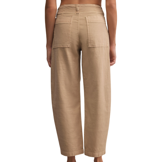 OLIVE TWILL PANTS BISCUIT
