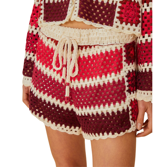 COLORFUL CROCHET TILES SHORT