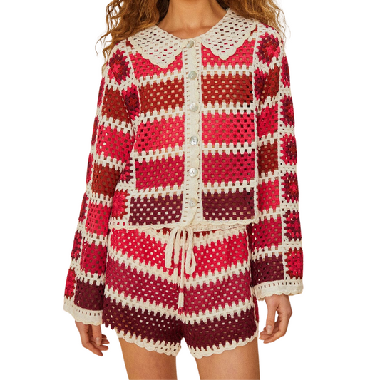 COLORFUL CROCHET TILES SHORT