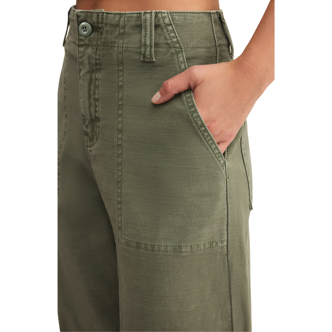 OLIVE TWILL PANTS HUNTER