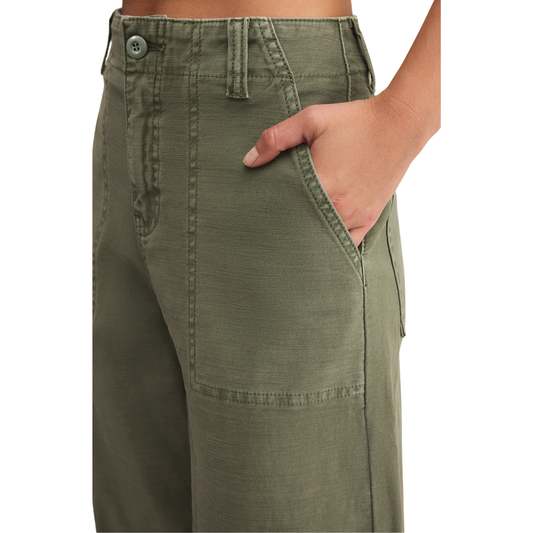 OLIVE TWILL PANTS HUNTER