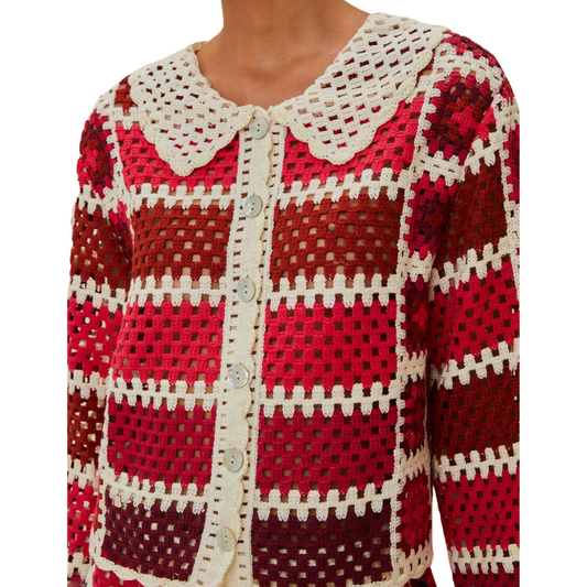 COLORFUL CROCHET TILES SHIRT
