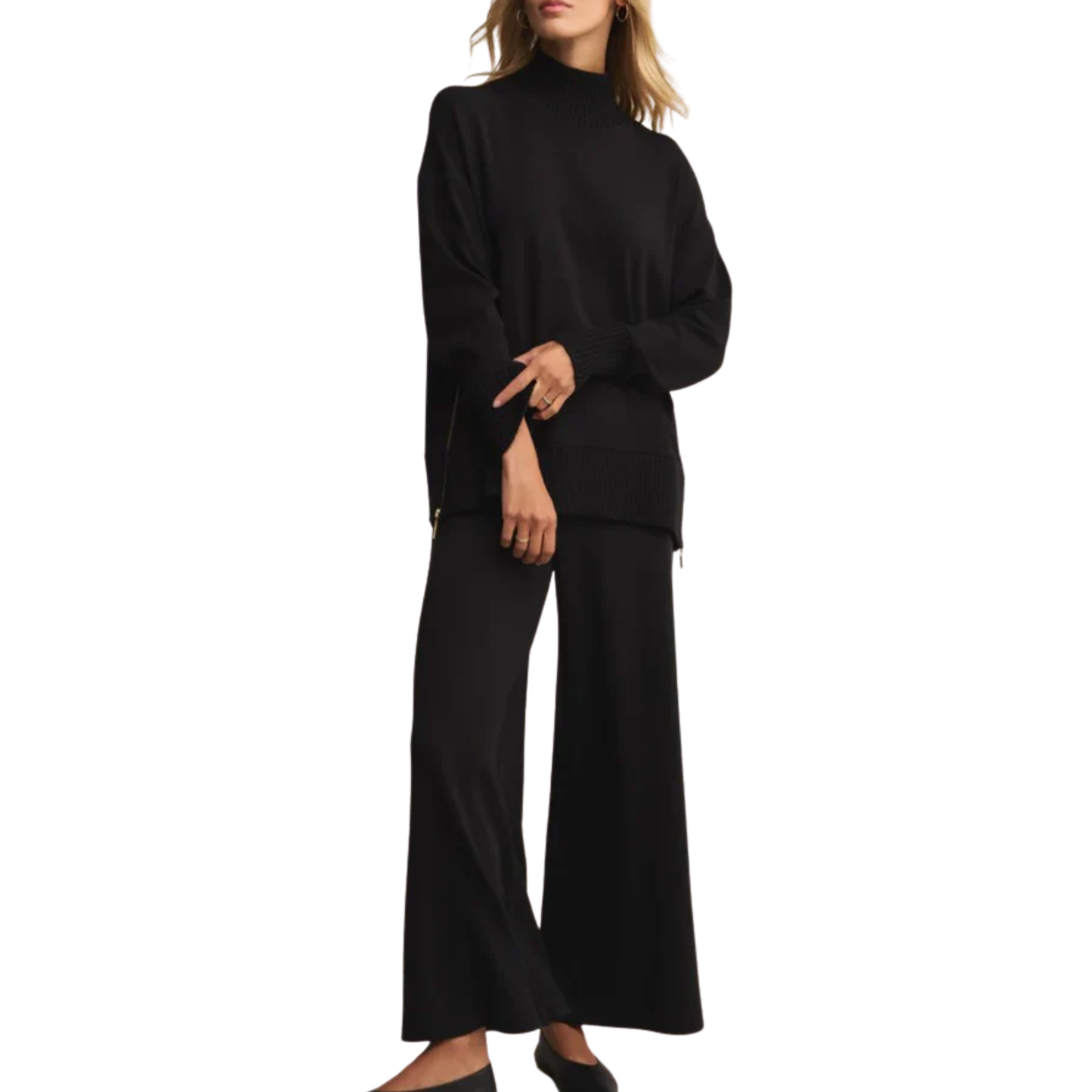 SABLE RIB SWEATSHIRT BLACK