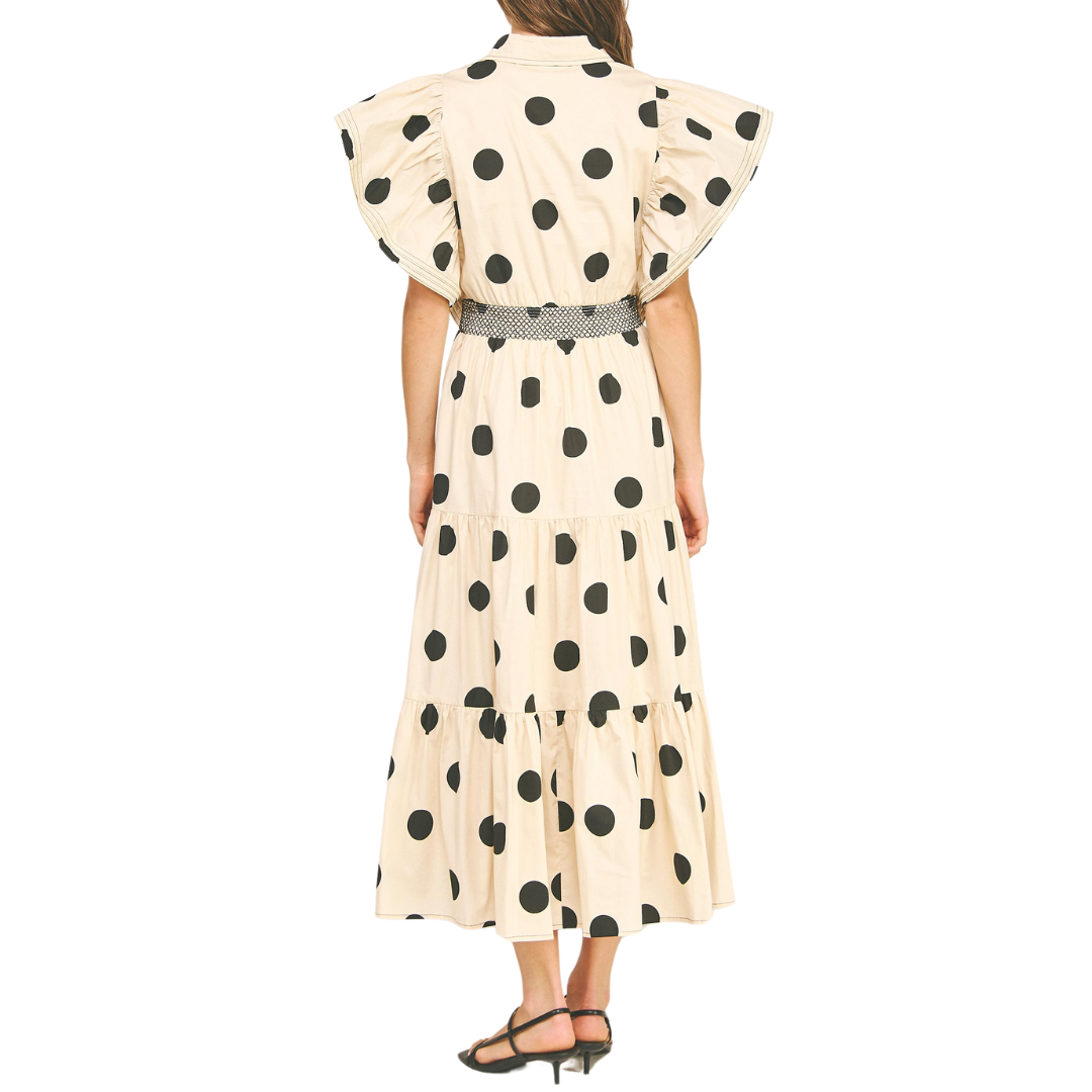 POLKA DOT MIDI DRESS