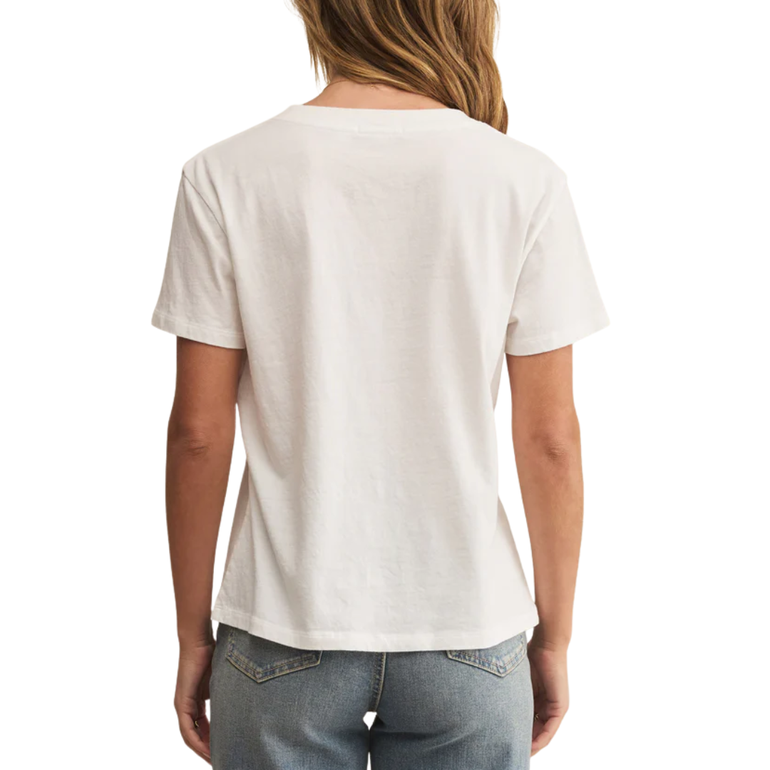 WEEKDAYS V-NECK TEE WHITE