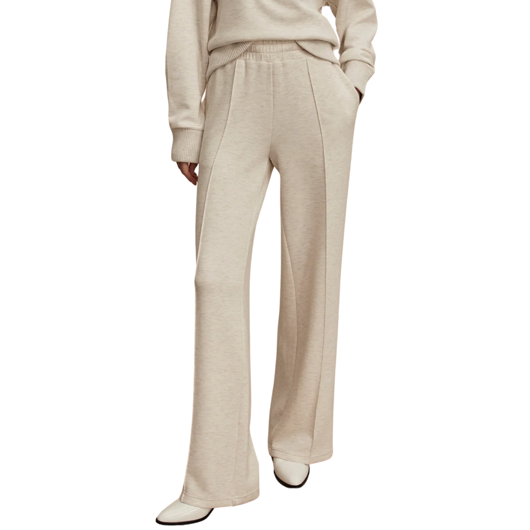 WIDE LEG PANT 28" IVORY MARL