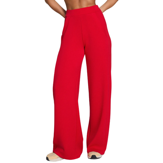 AIRESSENTIALS WIDE LEG TRACK PANT SPANX RED