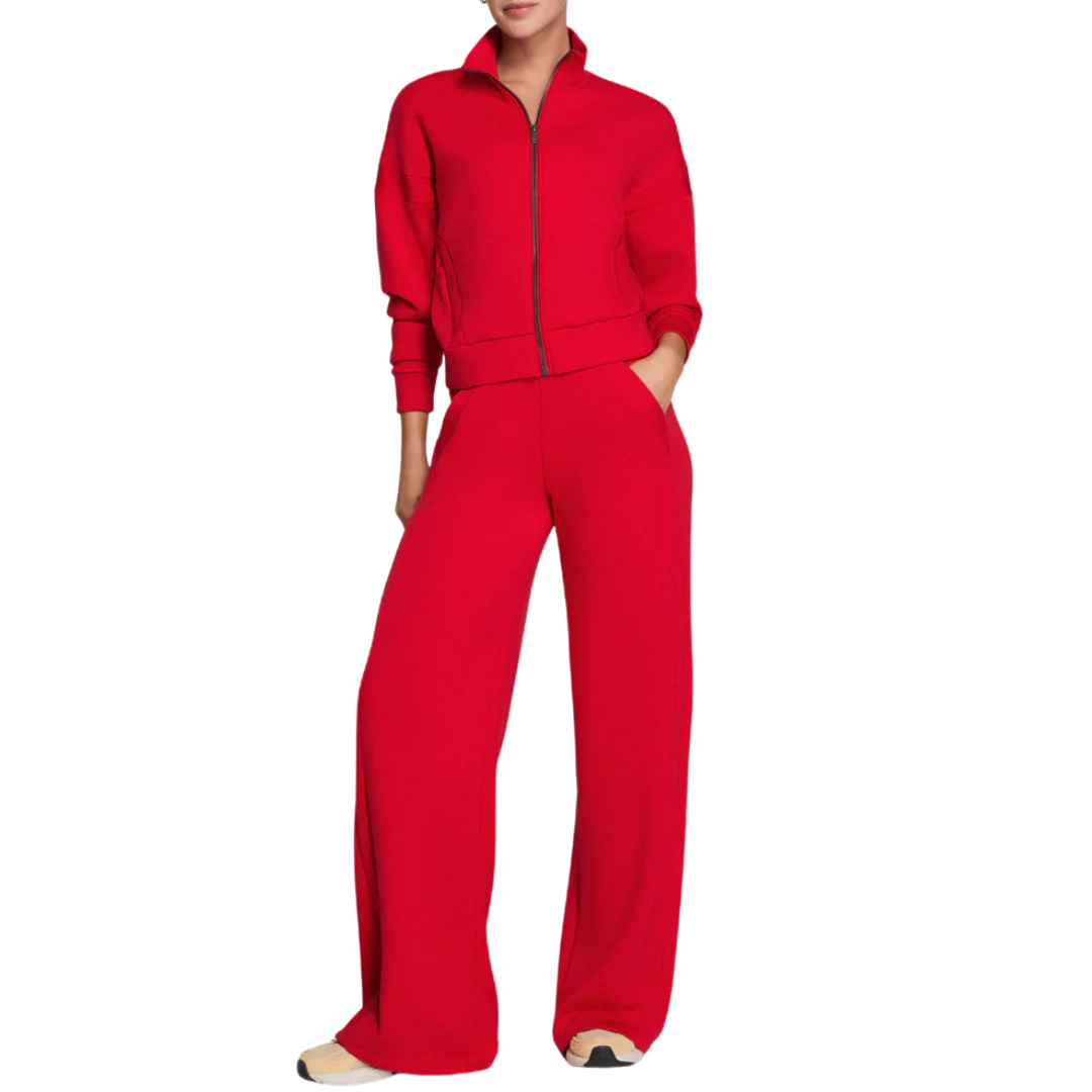 AIRESSENTIALS WIDE LEG TRACK PANT SPANX RED