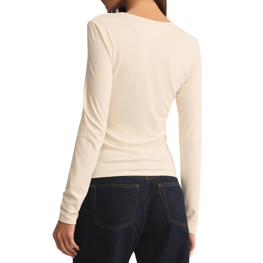 SECOND SKIN CREW LONG SLEEVE TOP CLOUD