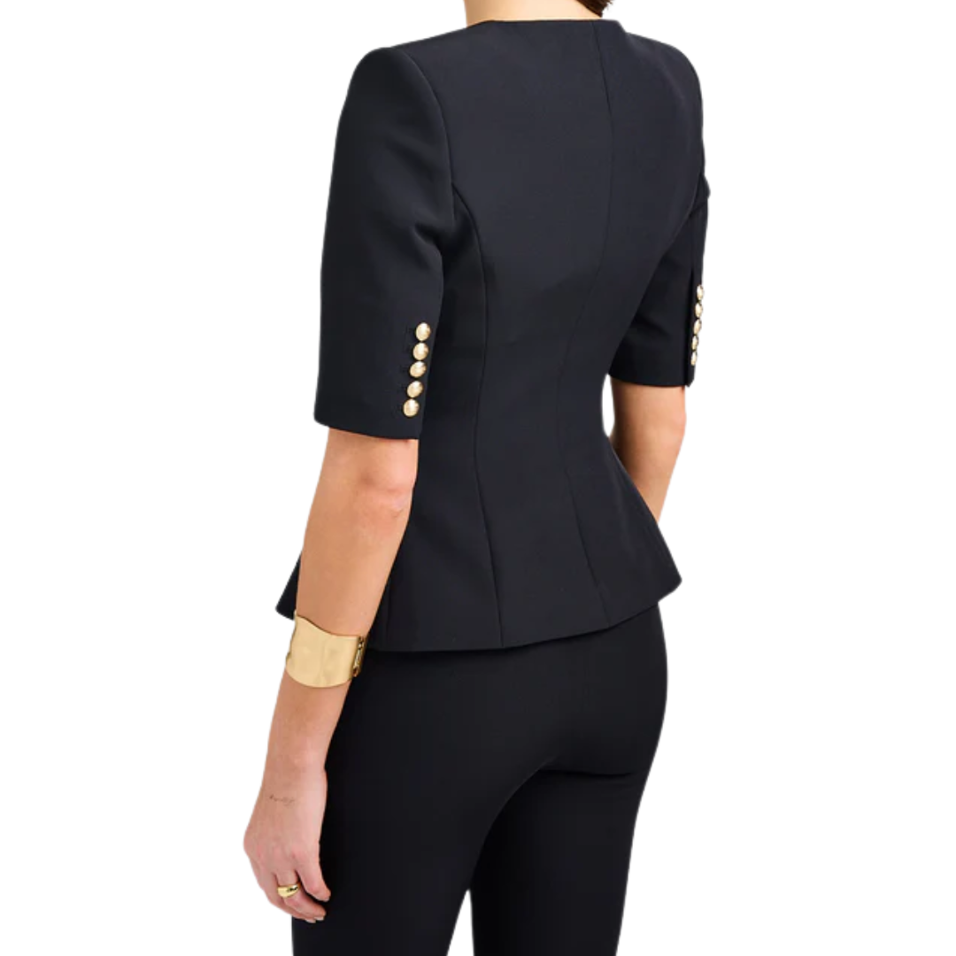 ADRIANA CREPE JACKET BLACK