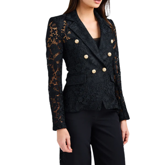 ELIZA LACE BLAZER BLACK