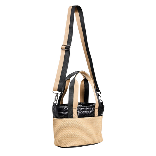 HIGHLINE BAG DUNE RAFFIA/PEARL BLACK