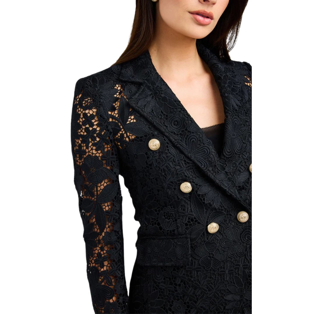 ELIZA LACE BLAZER BLACK