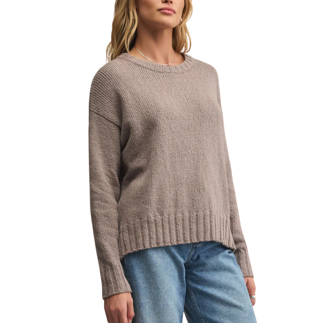 BECK TEXTURED SWEATER LIGHT TAVERN