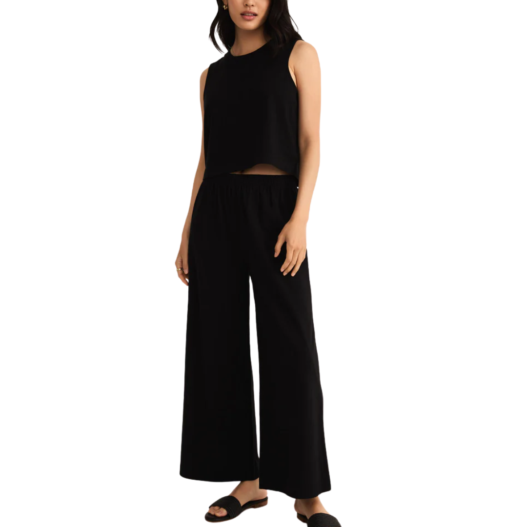 SLOANE JERSEY MUSCLE TANK TRUE BLACK