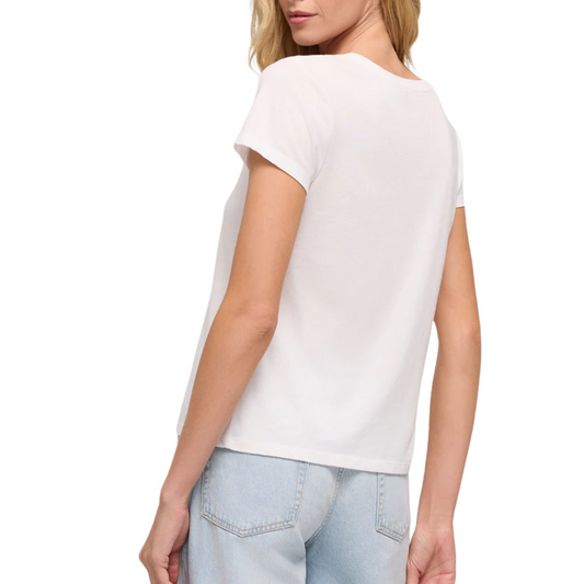 ANYWHERE SCOOP TEE WHITE