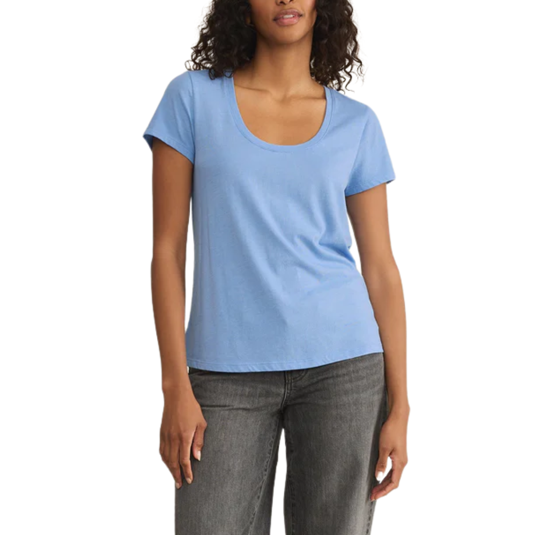 ANYWHERE SCOOP TEE BLUE RIVIERA