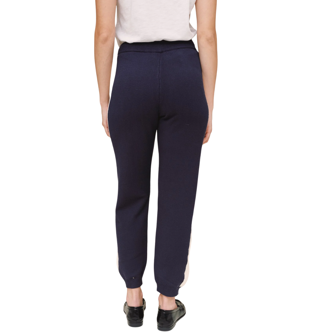 CONTRAST STRIPE KNIT JOGGER MIDNIGHT