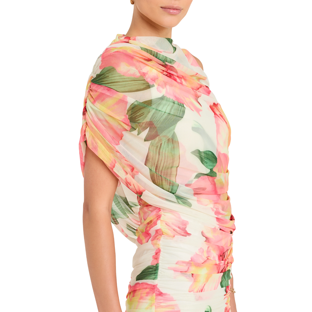 MARCELLE DRESS HIBISCUS FLORAL