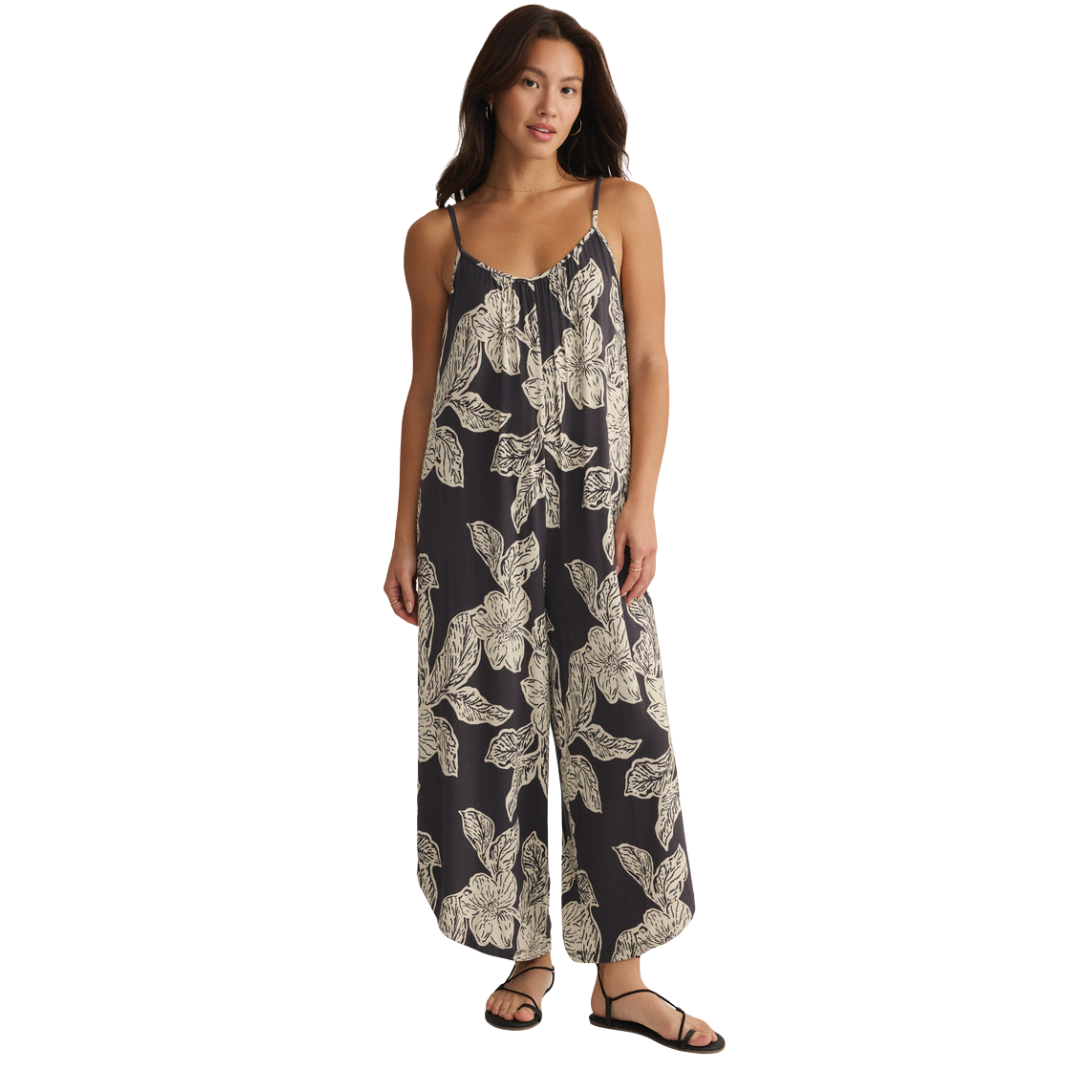 FLARED ASHA FLORAL JUMPSUIT