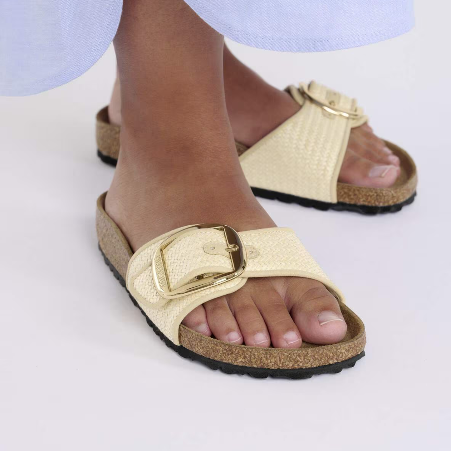 MADRID BIG BUCKLE RAFFIA NATURALE
