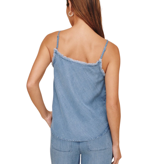 FRAYED CAMI INDIGO HARBOR