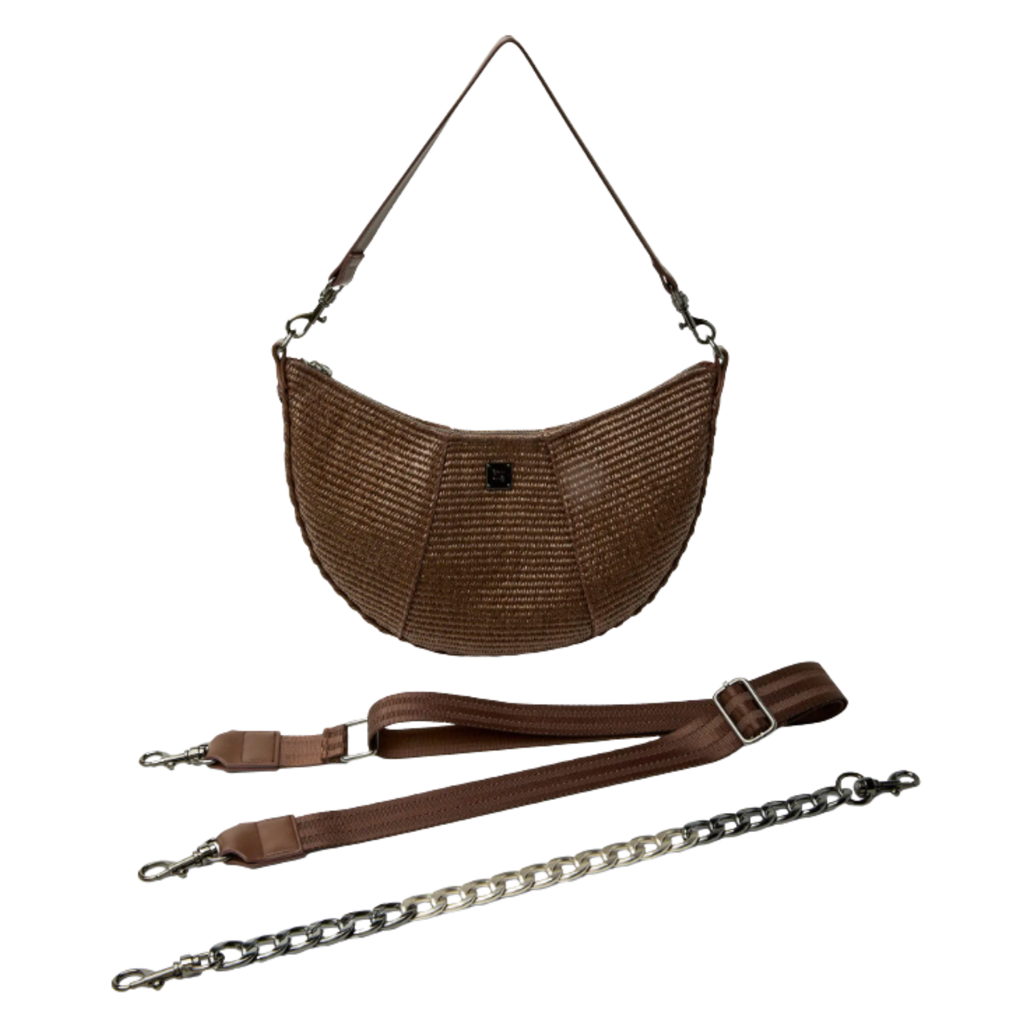 FLIRT BAG ESPRESSO RAFFIA