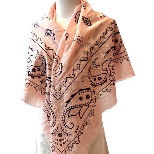 ELOISE BANDANA SCARF LIGHT PINK
