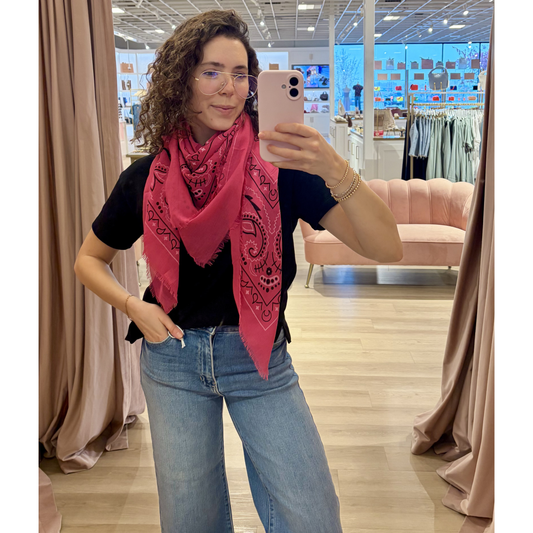 ELOISE BANDANA SCARF FUCHSIA